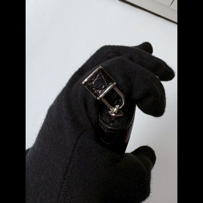 LV 黑色鱷魚皮拉鍊短夾-13