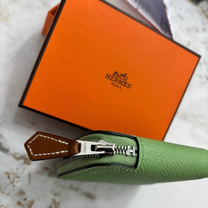 全新閒置 愛馬仕Hermès Silk’in 零錢包｜牛油果綠 EPSOM｜好裝好拿-1