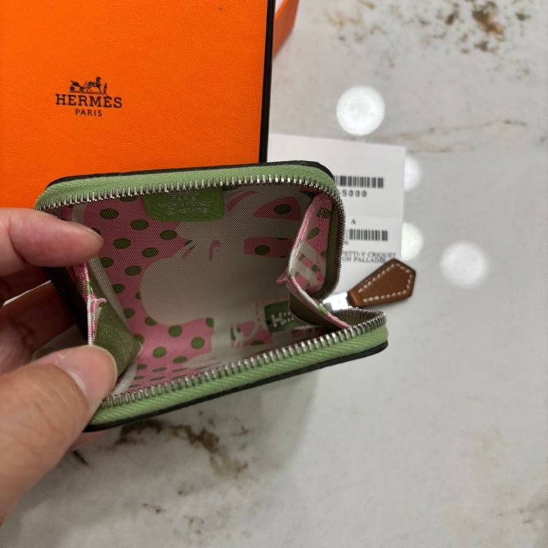 全新閒置 愛馬仕Hermès Silk’in 零錢包｜牛油果綠 EPSOM｜好裝好拿-2