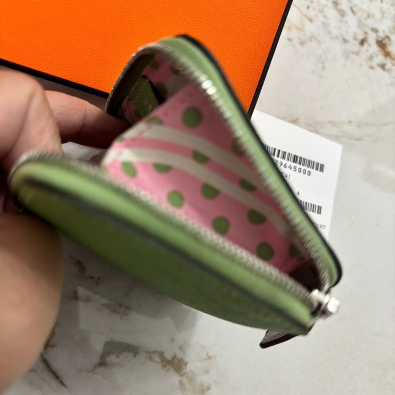 全新閒置 愛馬仕Hermès Silk’in 零錢包｜牛油果綠 EPSOM｜好裝好拿-3