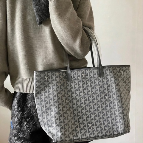 Goyard灰色老花tote托特包中號34*26*14  98新配件防塵袋子袋