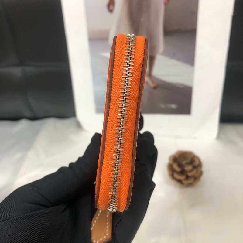 全新閒置 愛馬仕Hermès Silk’in 零錢包｜橘色 X刻 EPSOM｜好裝好拿-4
