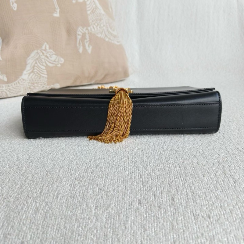 YSL 黑金Kate流蘇鏈條包中號20*15.5*5.5 98新配件塵袋-4