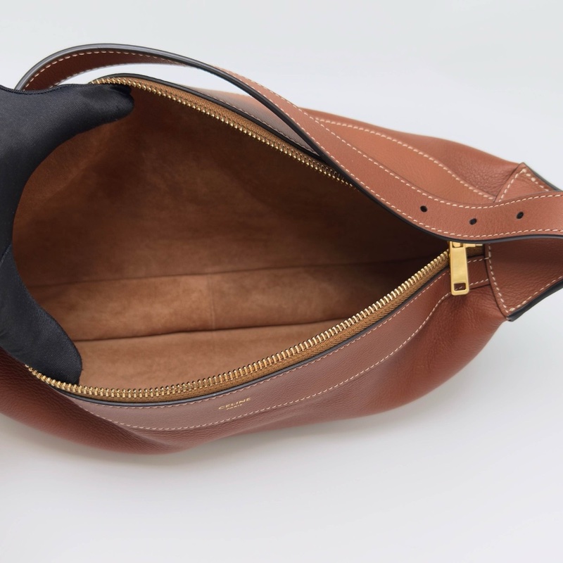 CELINE romy中號棕色金扣肩背手提包36*20*6 98新配件塵袋-2