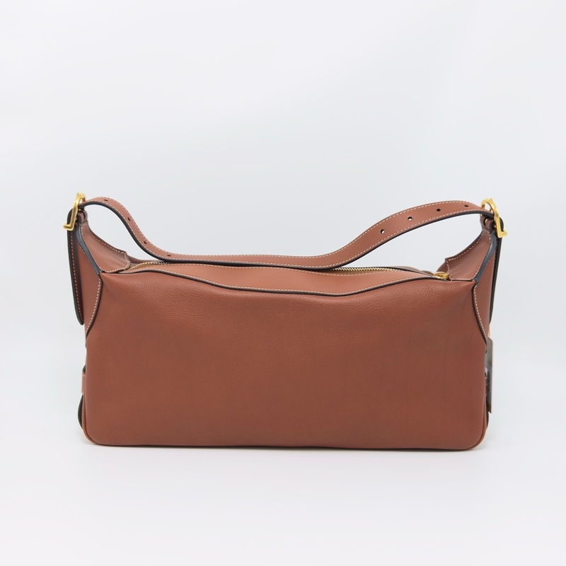 CELINE romy中號棕色金扣肩背手提包36*20*6 98新配件塵袋-6