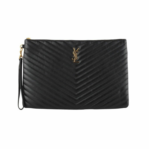 【包稅】SAINT LAURENT Monogram Matelassé 文件袋手拿包大號 33997