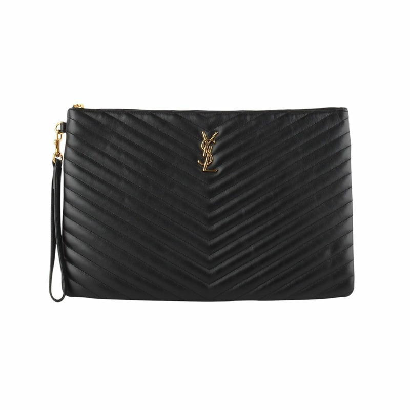 【包稅】SAINT LAURENT Monogram Matelassé 文件袋手拿包大號 33997-0