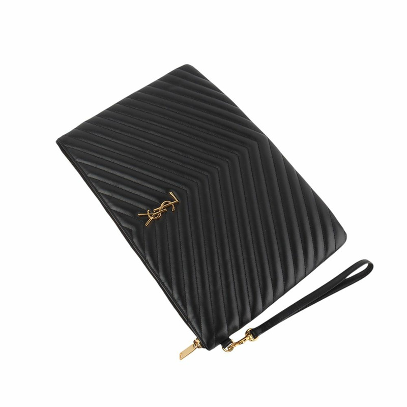 【包稅】SAINT LAURENT Monogram Matelassé 文件袋手拿包大號 33997-3