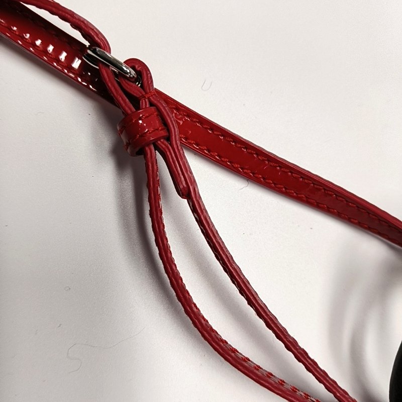 BALENCIAGA托特包紅色牛皮印花單肩包斜挎包黑色五金-12