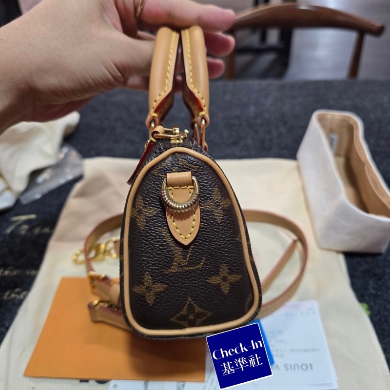 【95%新✨有購證送內膽✨】LV Nano Speedy Mini枕頭包-3