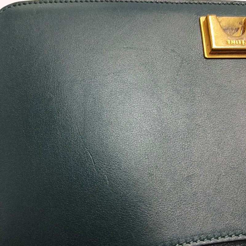 CELINE FRAME中號拼色牛皮單肩包斜挎包金色五金-8