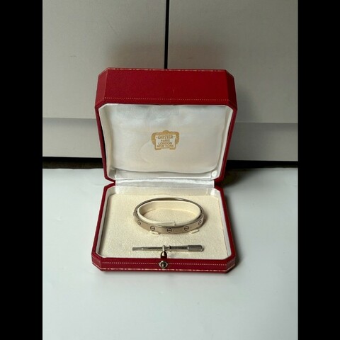 Cartier 白K金LOVE手環 750