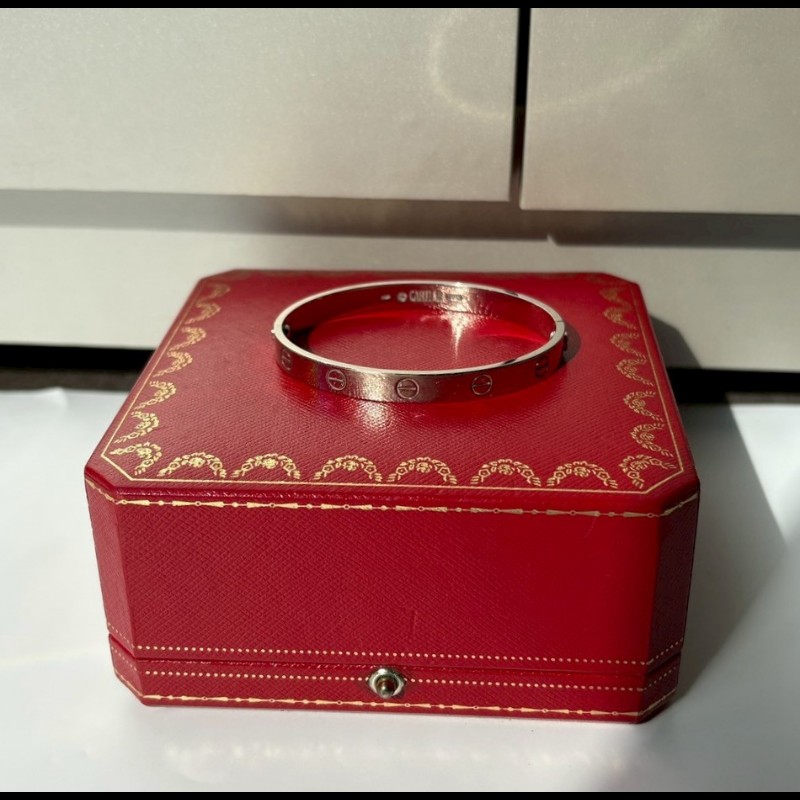 Cartier 白K金LOVE手環 750-1