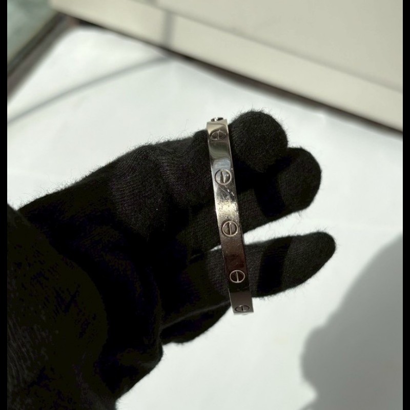 Cartier 白K金LOVE手環 750-8
