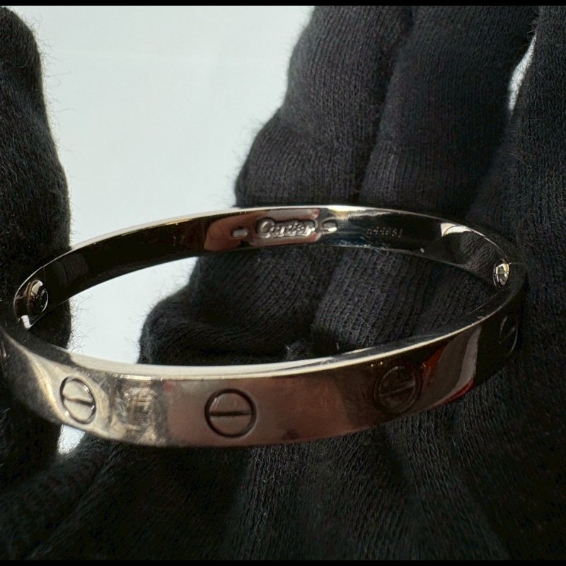 Cartier 白K金LOVE手環 750-12