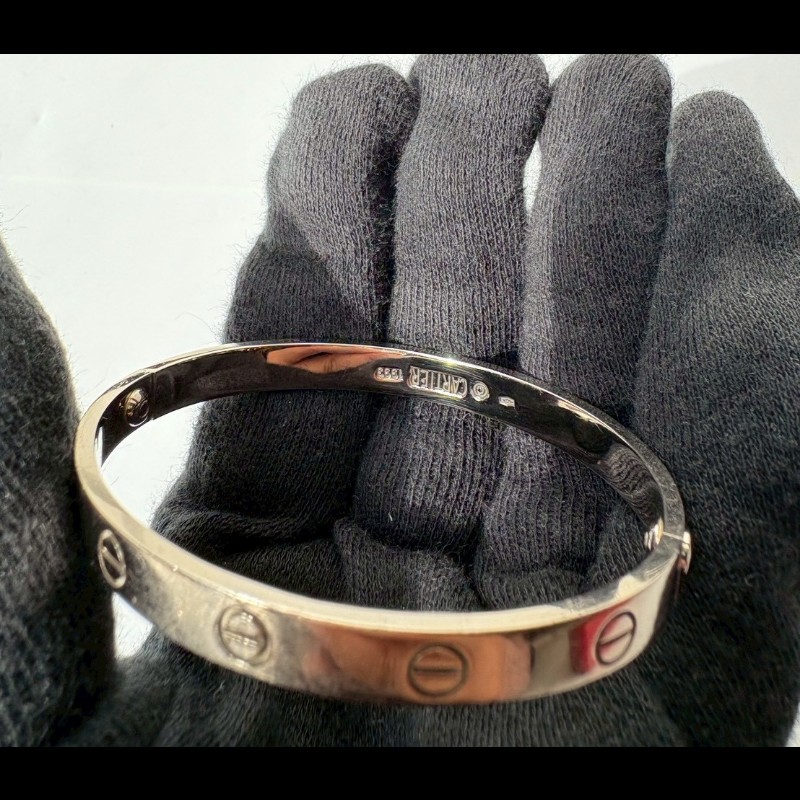 Cartier 白K金LOVE手環 750-15