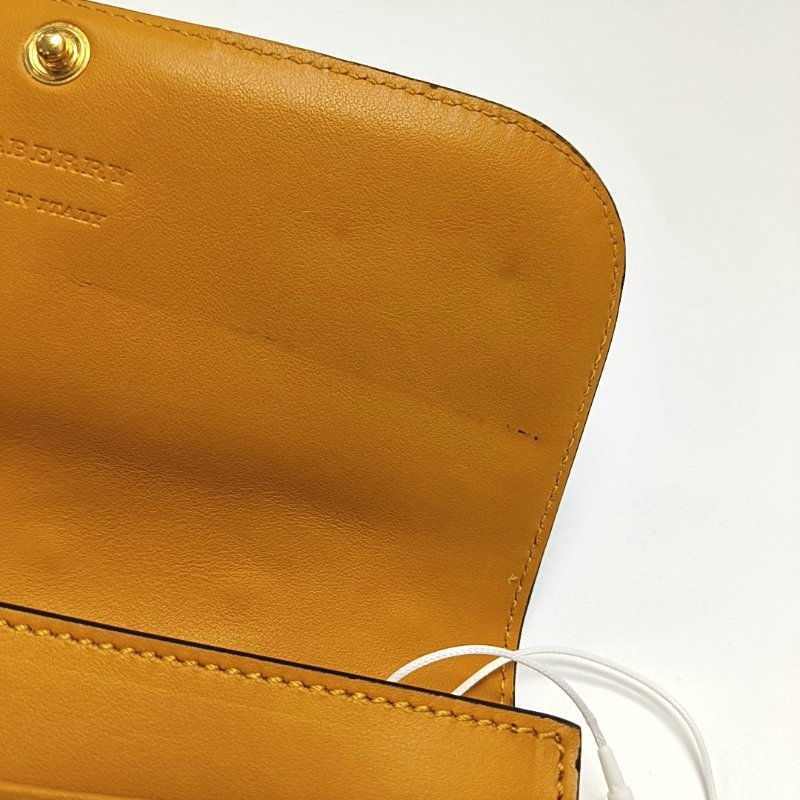 BURBERRY多色塗層帆布印花鉚釘錢包金色五金-10