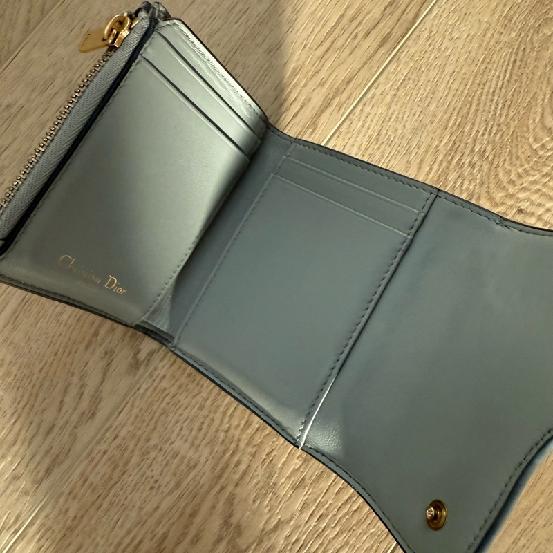 二手 Dior 三折短夾 Saddle Lotus錢包-2