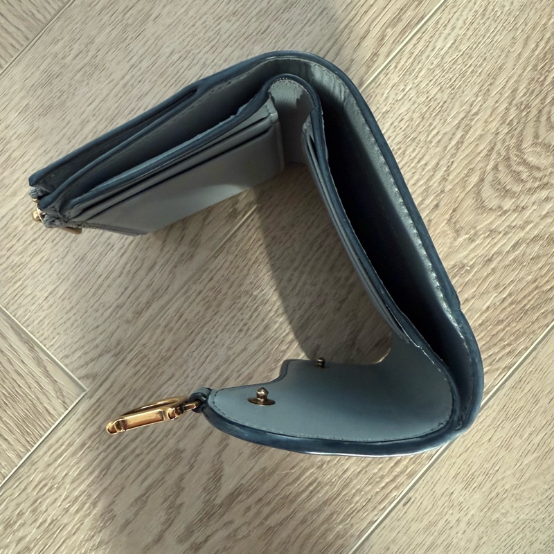 二手 Dior 三折短夾 Saddle Lotus錢包-4