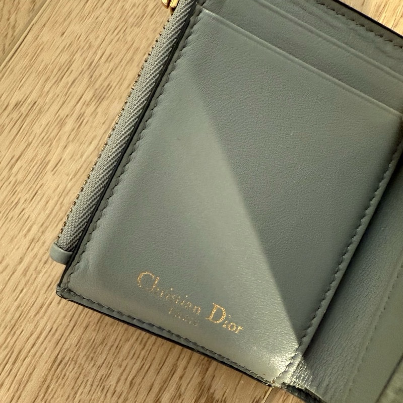 二手 Dior 三折短夾 Saddle Lotus錢包-6
