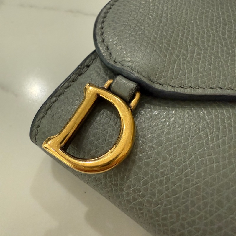 二手 Dior 三折短夾 Saddle Lotus錢包-7