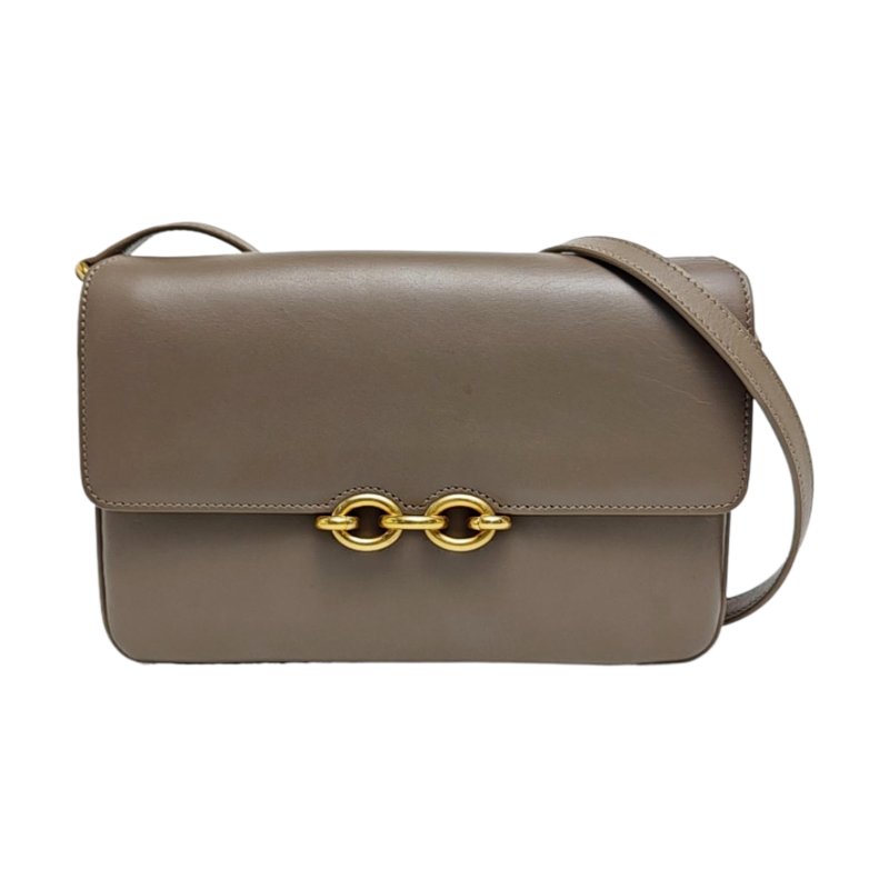 YSL LE MAILLON灰色牛皮單肩包金色五金-0