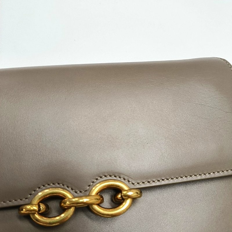 YSL LE MAILLON灰色牛皮單肩包金色五金-10