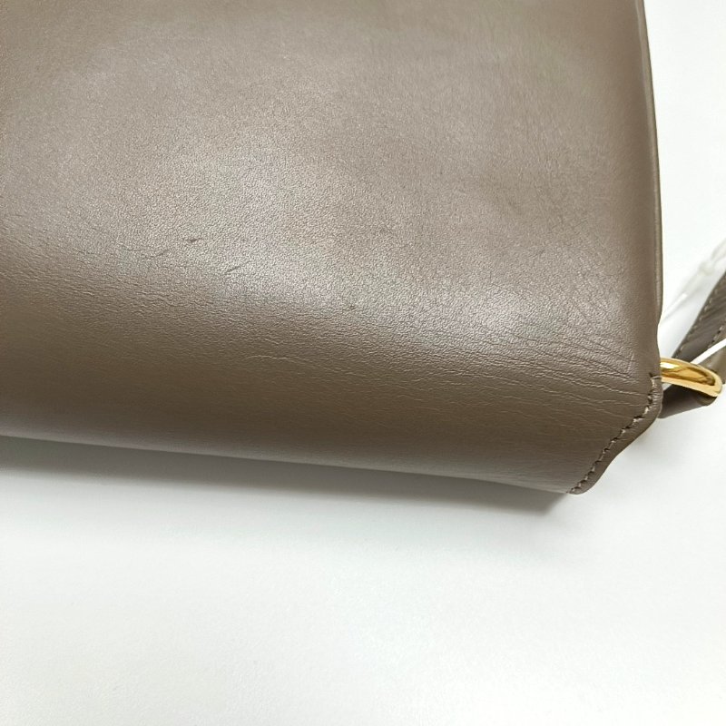 YSL LE MAILLON灰色牛皮單肩包金色五金-12