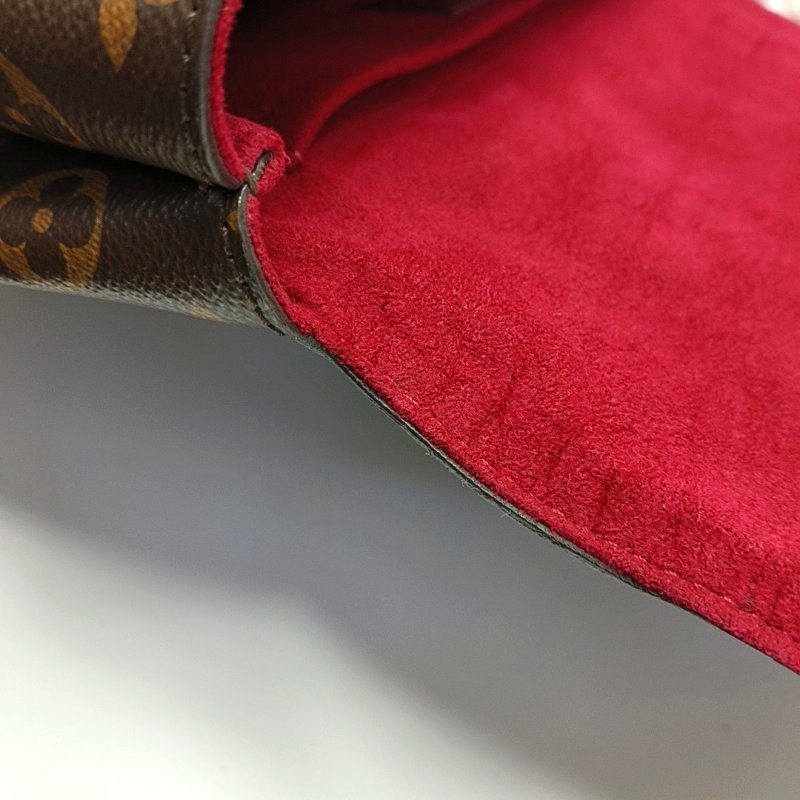 LOUIS VUITTON MARIGNAN棕色塗層帆布老花鎖頭包單肩包手提包斜挎包金色五金可拆卸肩-10