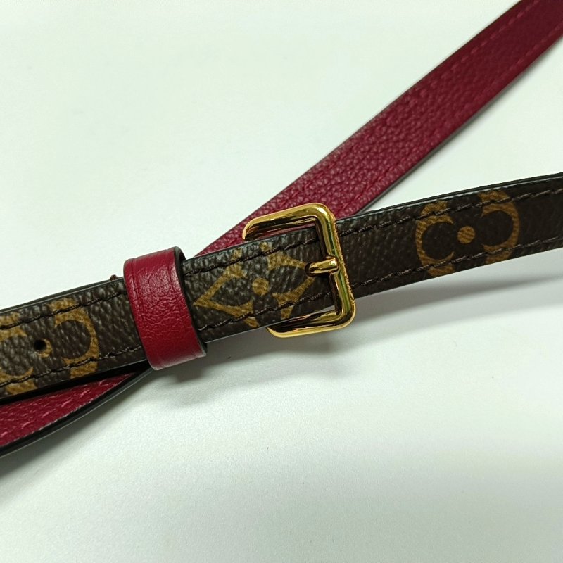 LOUIS VUITTON MARIGNAN棕色塗層帆布老花鎖頭包單肩包手提包斜挎包金色五金可拆卸肩-16