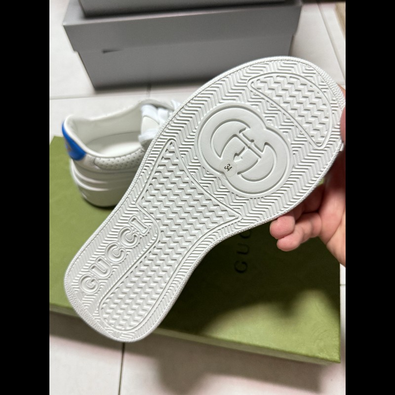 [降價]Gucci 古馳 經典紅綠織帶 厚底板鞋 34-4