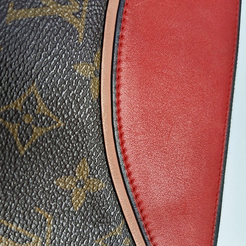 LOUIS VUITTON TUILERIES棕色塗層帆布老花手拿包金色五金-10