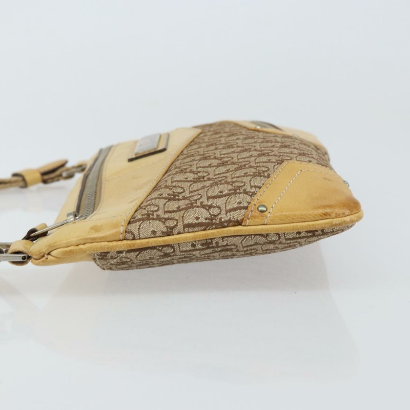 【日本直送】Christian Dior Trotter帆布街頭時尚肩背包 米色 銀色 正品 161759-3