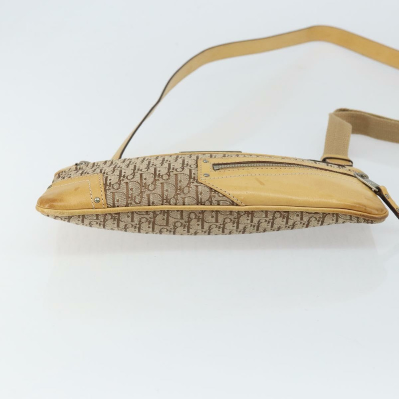 【日本直送】Christian Dior Trotter帆布街頭時尚肩背包 米色 銀色 正品 161759-4