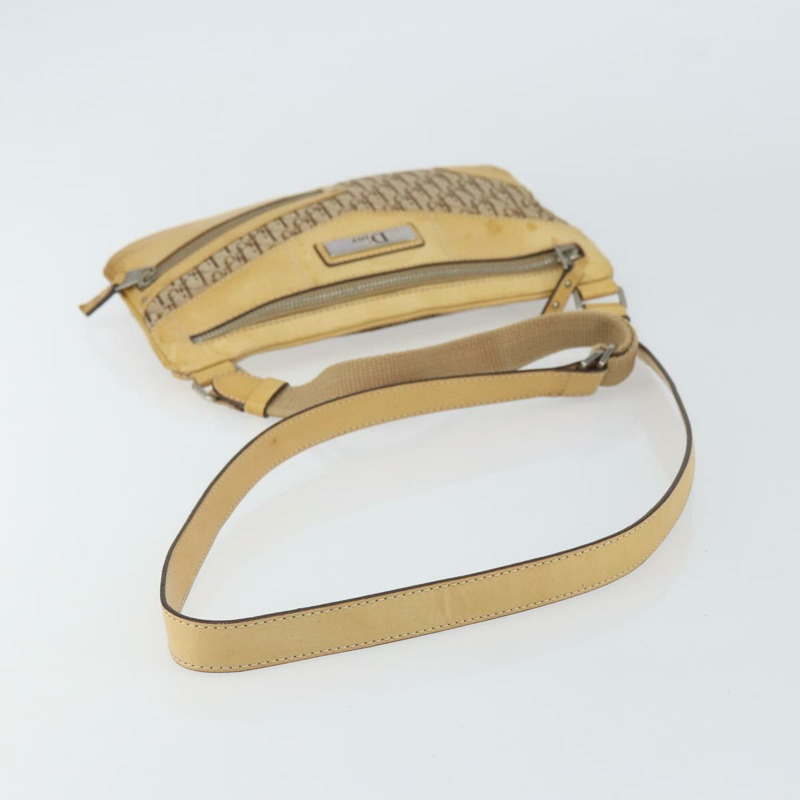 【日本直送】Christian Dior Trotter帆布街頭時尚肩背包 米色 銀色 正品 161759-6