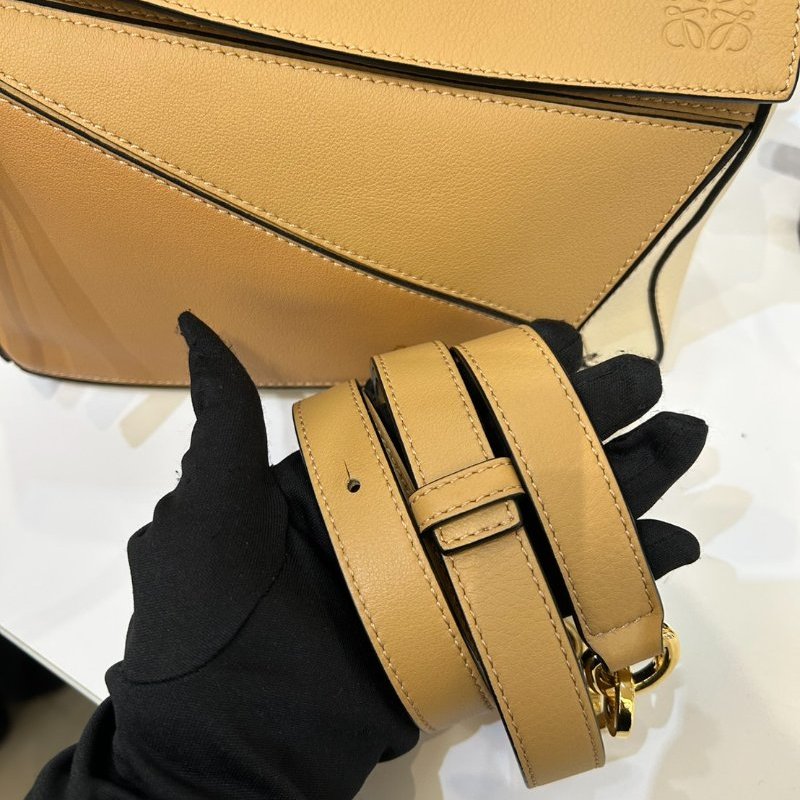 LOEWE金棕/駝/白三拼色Puzzle -小-8