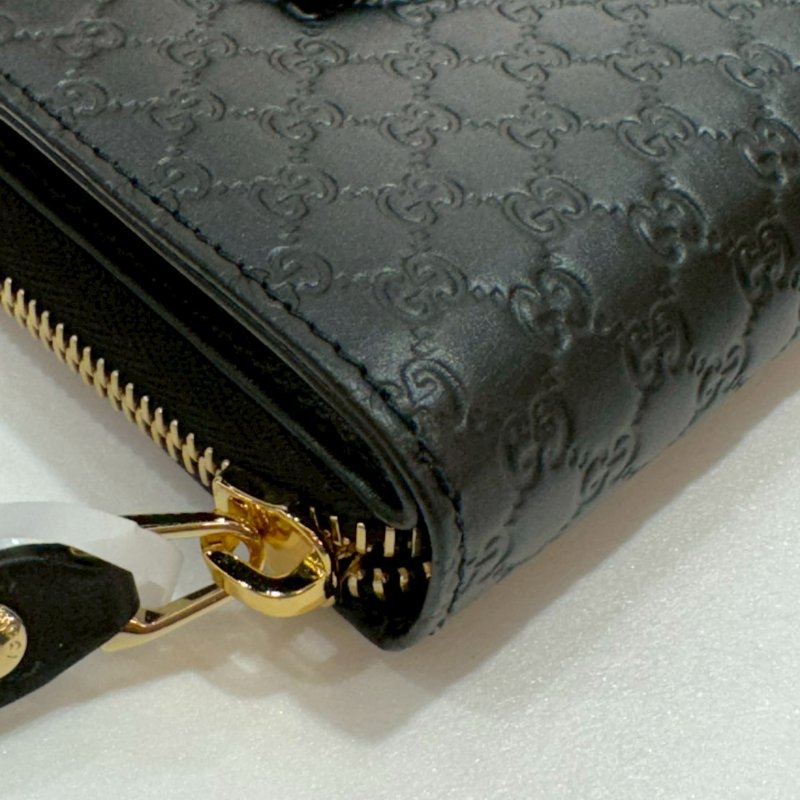 GUCCI 全皮壓紋 短夾/皮夾 93成新-4