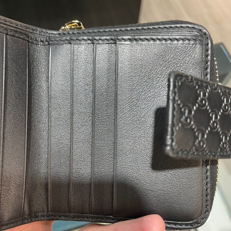 GUCCI 全皮壓紋 短夾/皮夾 93成新-14