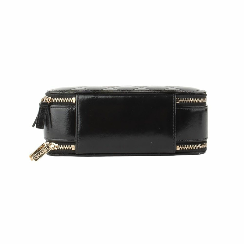 【包稅】CHANEL AS3538 亮面羊皮手提金色鏈條斜挎包 34923-5