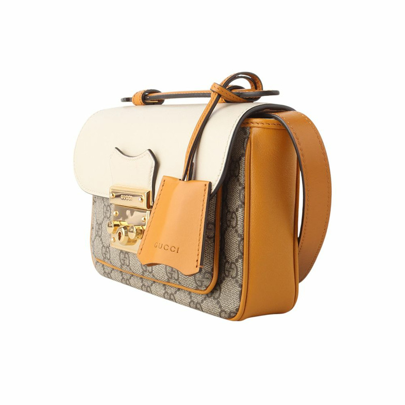 【包稅】GUCCI 658487 GG Supreme 鎖手提迷你斜背包-1