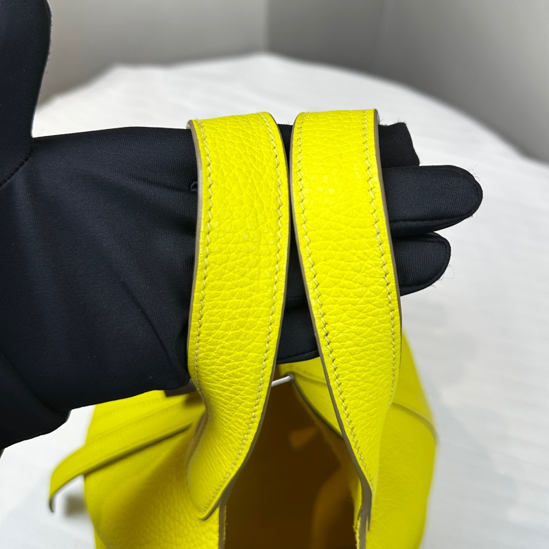 愛馬仕/Hermes Picotin Lock 18 檸檬黃菜籃子手提水桶包 23x18x23cm-7