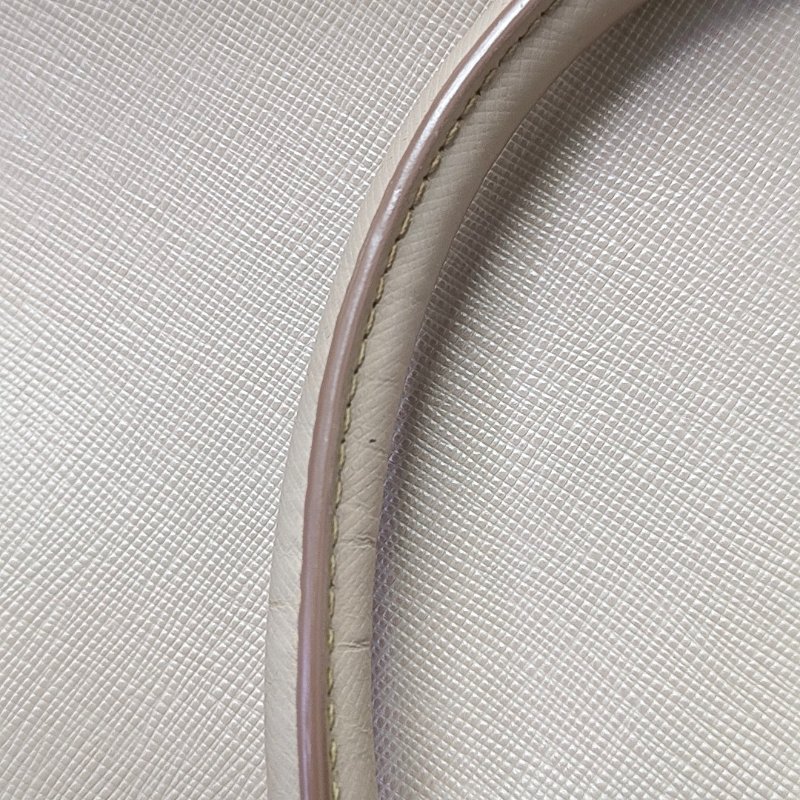 PRADA Galleria大號粉色牛皮徽標十字紋單肩包斜挎包手提包金色五金可拆卸肩帶-9