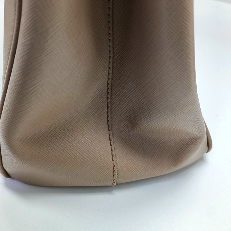 PRADA Galleria大號粉色牛皮徽標十字紋單肩包斜挎包手提包金色五金可拆卸肩帶-10