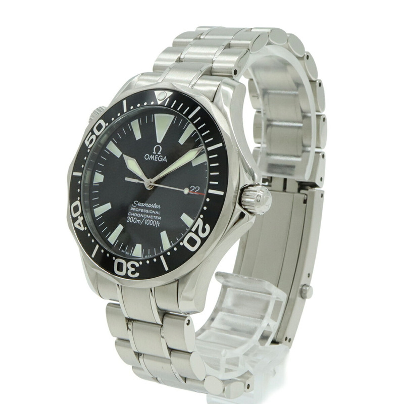 歐米茄海馬300專業日期顯示不鏽鋼自動腕錶，黑色錶盤（2254.50）-2