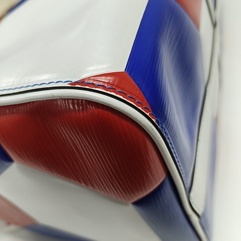 LOUIS VUITTON KEEPALL 50拼色牛皮單肩包手提包斜挎包銀色五金可拆卸肩帶-11