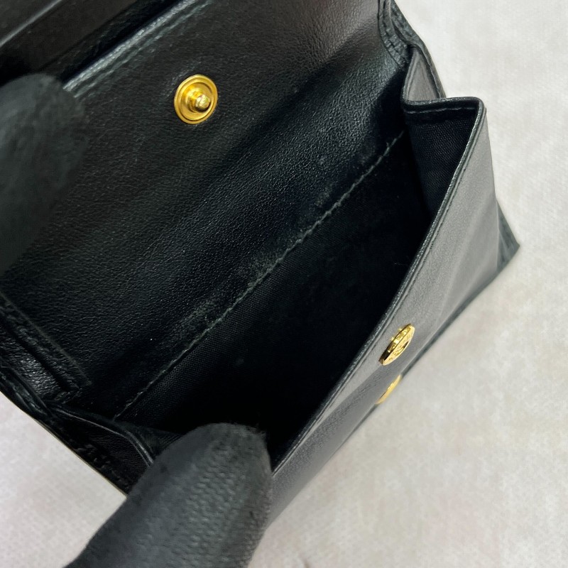 PRADA 經典三角LOGO直紋小牛皮 短夾 零錢包 1MV204-4