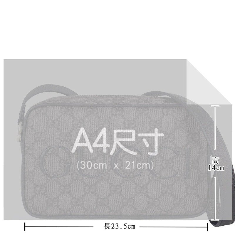 🌟GUCCI 古馳 灰黑色防水布皮雕標相機斜背包 /全新全配美品-4