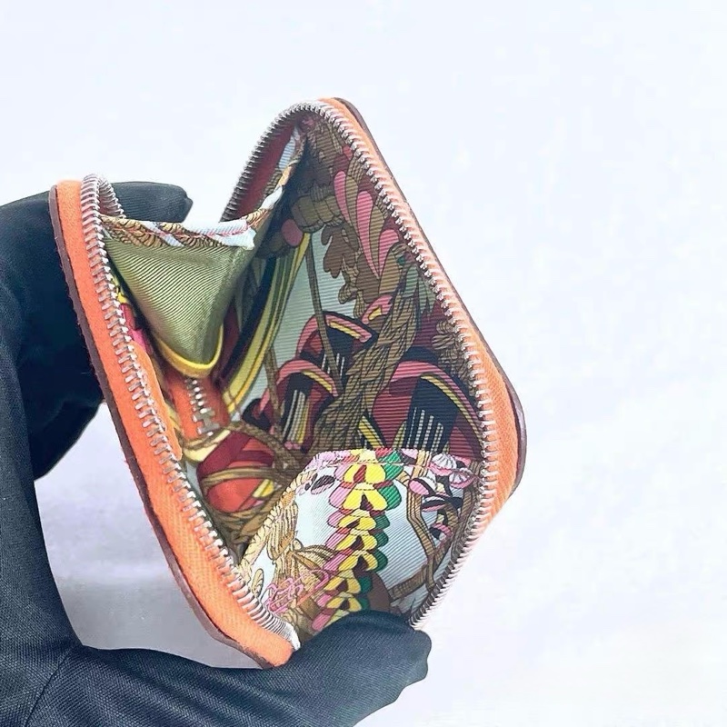全新閒置 愛馬仕Hermès Silk’in 零錢包｜橘粉色A刻 EPSOM｜好裝好拿-2