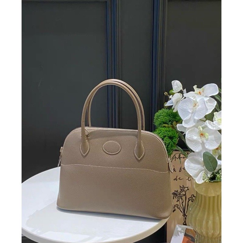 💕Hermes 愛馬仕 Bolide 27 柏莉包/大象灰/近新美品-0