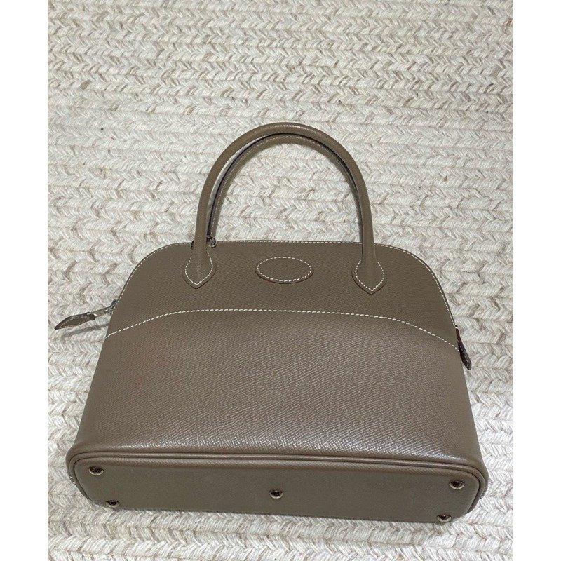 💕Hermes 愛馬仕 Bolide 27 柏莉包/大象灰/近新美品-1